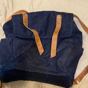 Stylish Blue and Tan Backpack